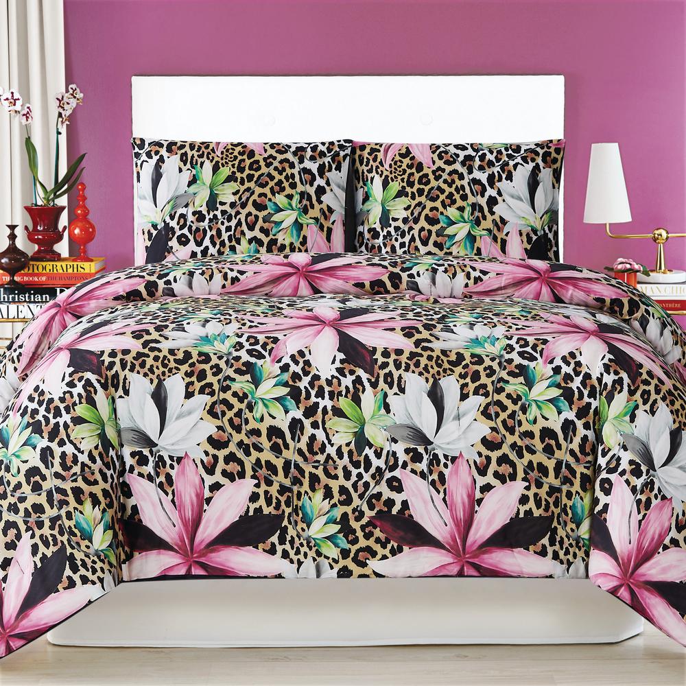 Siriano Tahiti Fl 3 Piece Multi King Duvet Cover Set Siriano Tahiti Fl 3 Piece