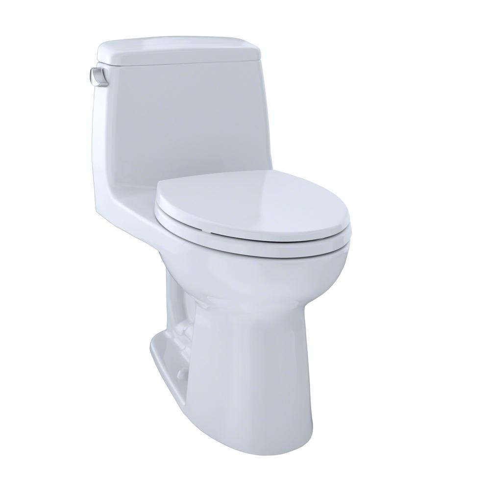 TOTO UltraMax ADA Compliant Piece GPF Single Flush Elongated Toilet In Cotton White