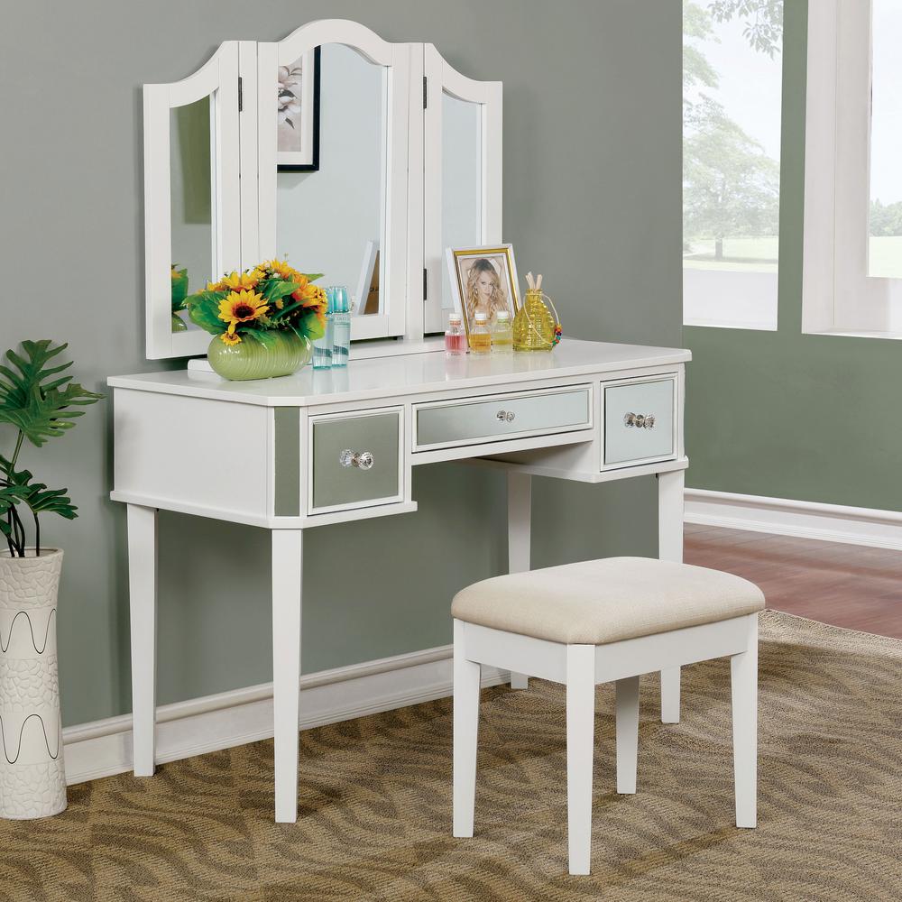 Makeup Vanity With Tri Fold Mirror Mirror Ideas