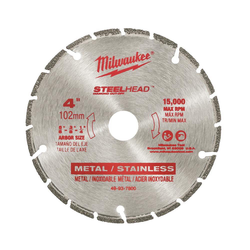 Milwaukee 4 in. Steelhead Diamond Cut Off Blade49937800 The Home Depot
