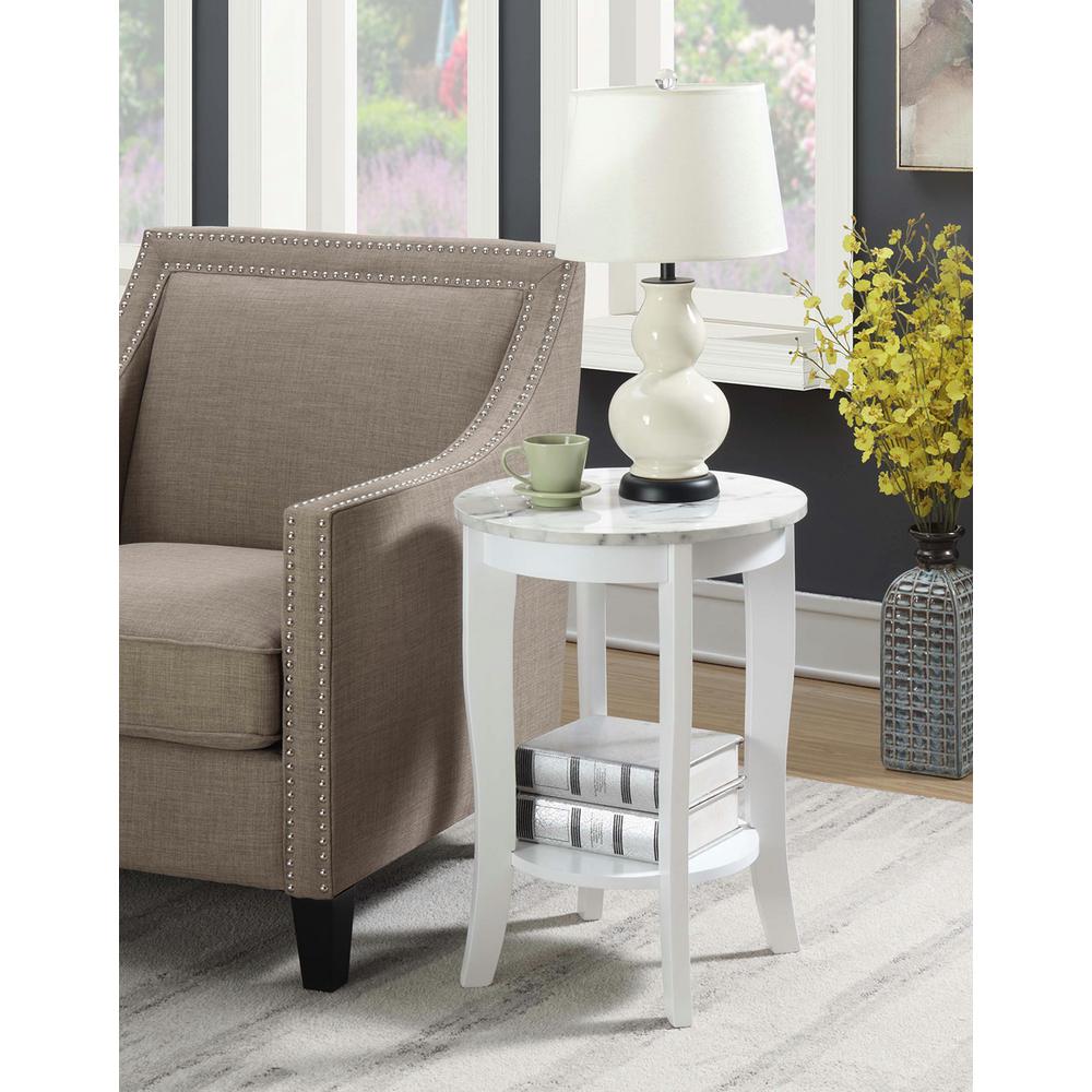 White Convenience Concepts American Heritage Round Coffee Table Tables Afsaana Com American Heritage Round Coffee Table, American Heritage Round Coffee Table