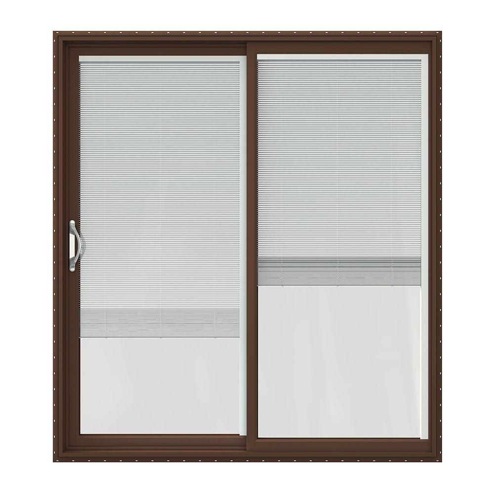 JELDWEN 72 in. x 80 in. V2500 Series Vinyl Sliding Patio Door with