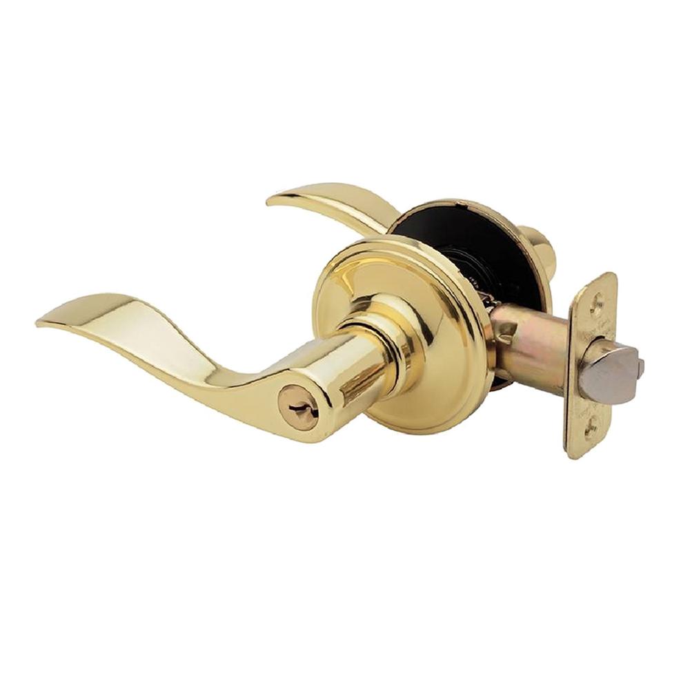 Copper Creek Waverlie Polished Brass Entry Door LeverWL2240PB The