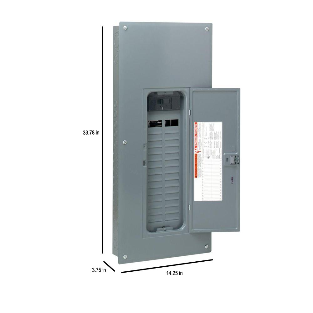 200 Amp 30Space 60Circuit Indoor Main Breaker Panel Box with Cover