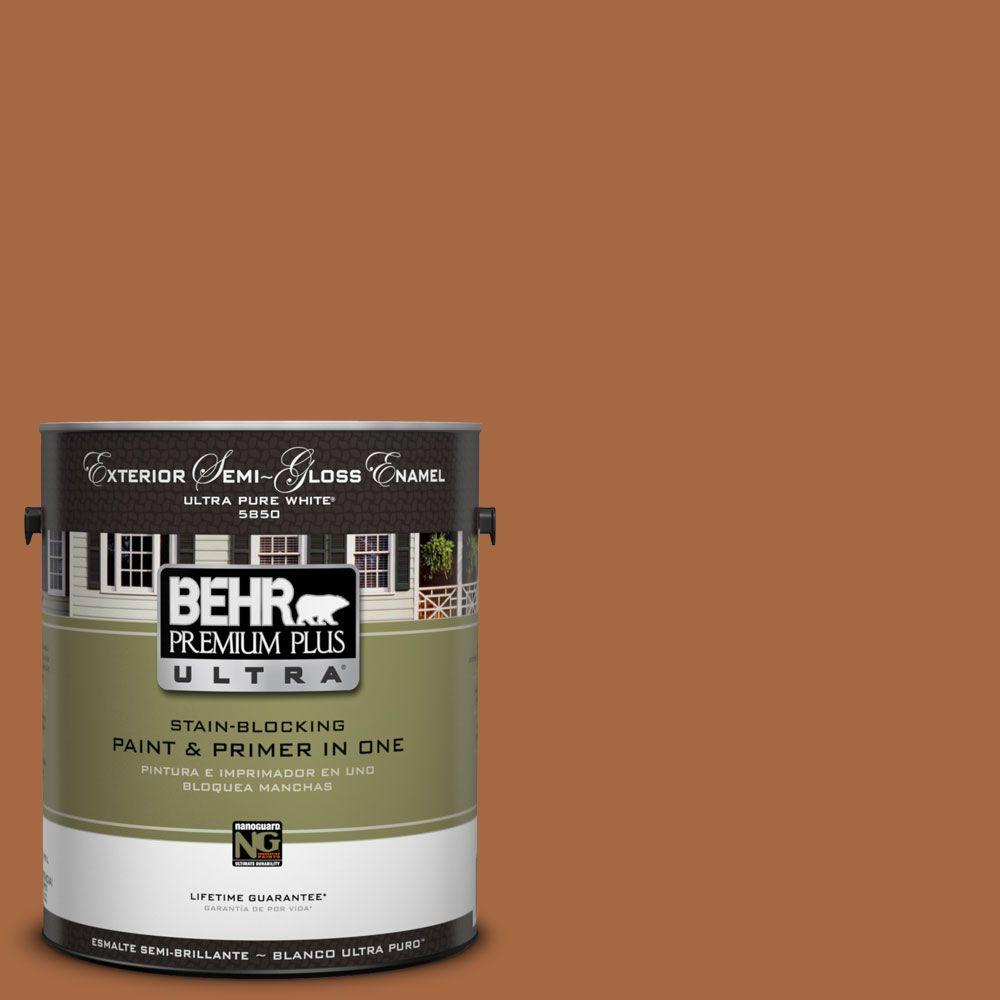 BEHR Premium Plus Ultra 1Gal. UL1205 Maple Glaze SemiGloss Enamel
