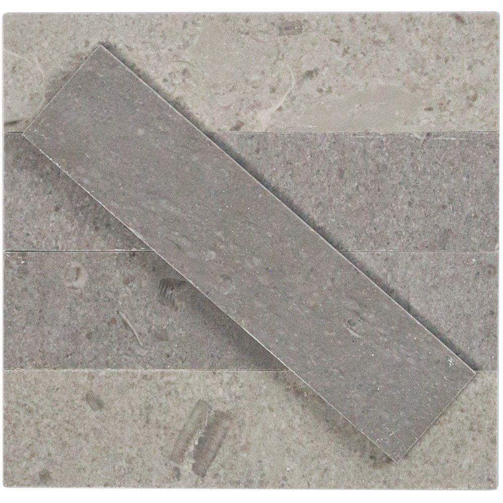 Ivy Hill Tile Brushed Lady Gray 2 In X 8 In X 8 Mm Marble Floor And Wall Tile Ext3rd The Home Depot