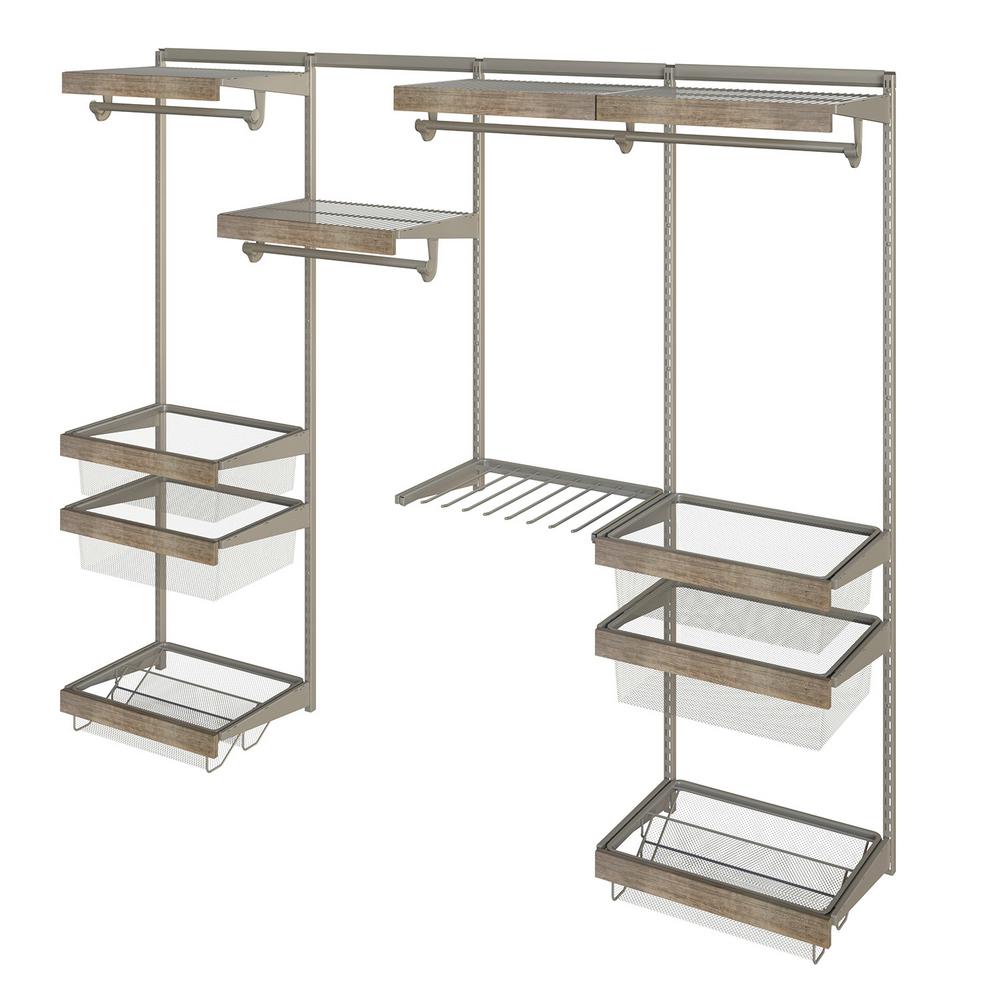 Knape and Vogt Closet Culture 16 in. D x 72 in. W x 78 in. H with 3