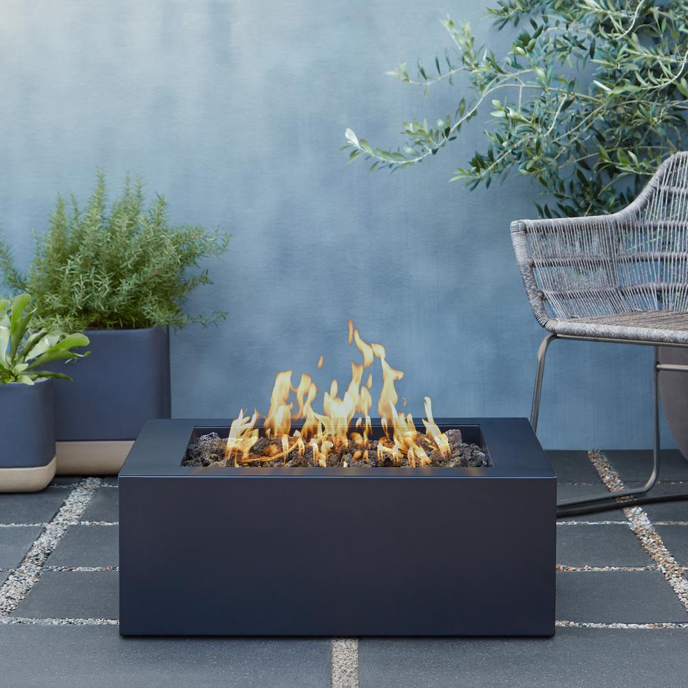 Real Flame Bryon 30 In Steel Propane Fire Pit In Raven Black With