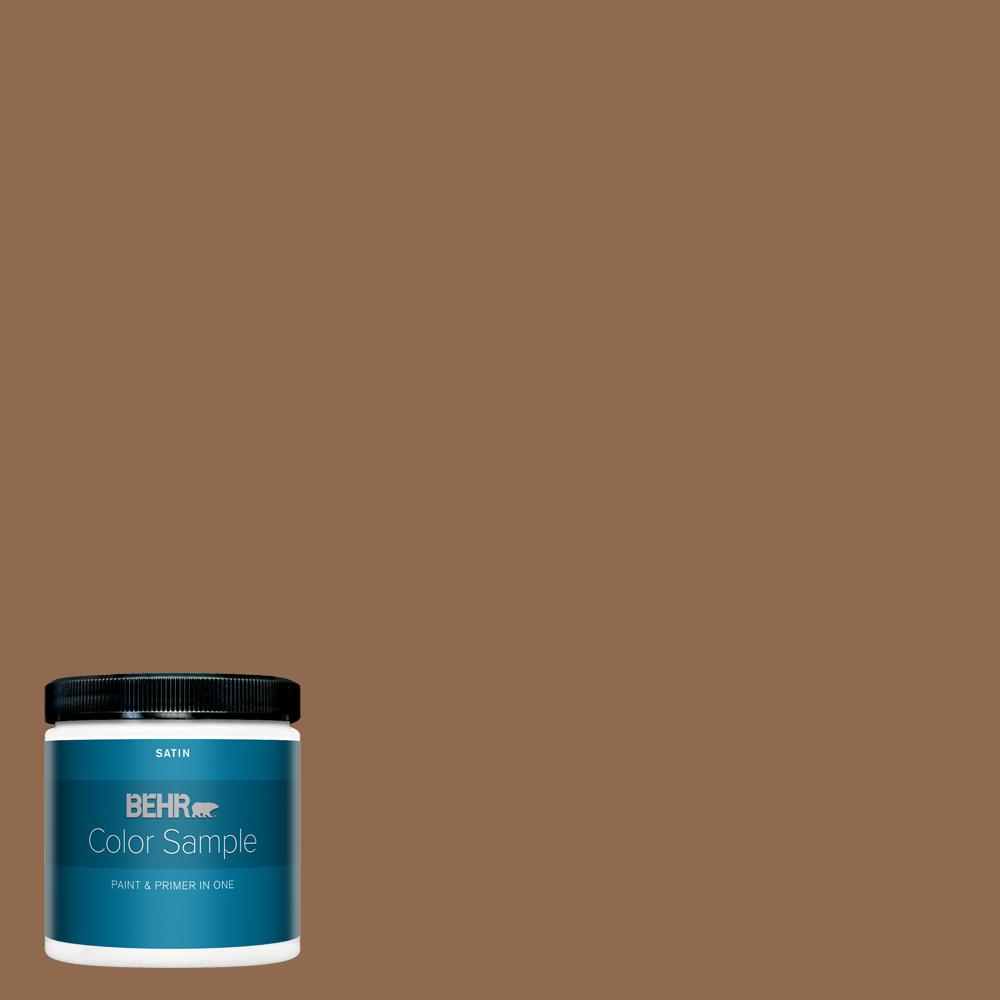 BEHR PREMIUM PLUS 8 oz. PPU401 Caramel Swirl Satin Enamel Interior