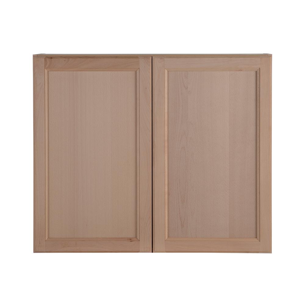 Easthaven Shaker Assembled 36x30x12 In Frameless Wall Cabinet In Unfinished Beech Eh3630w Gb The Home Depot