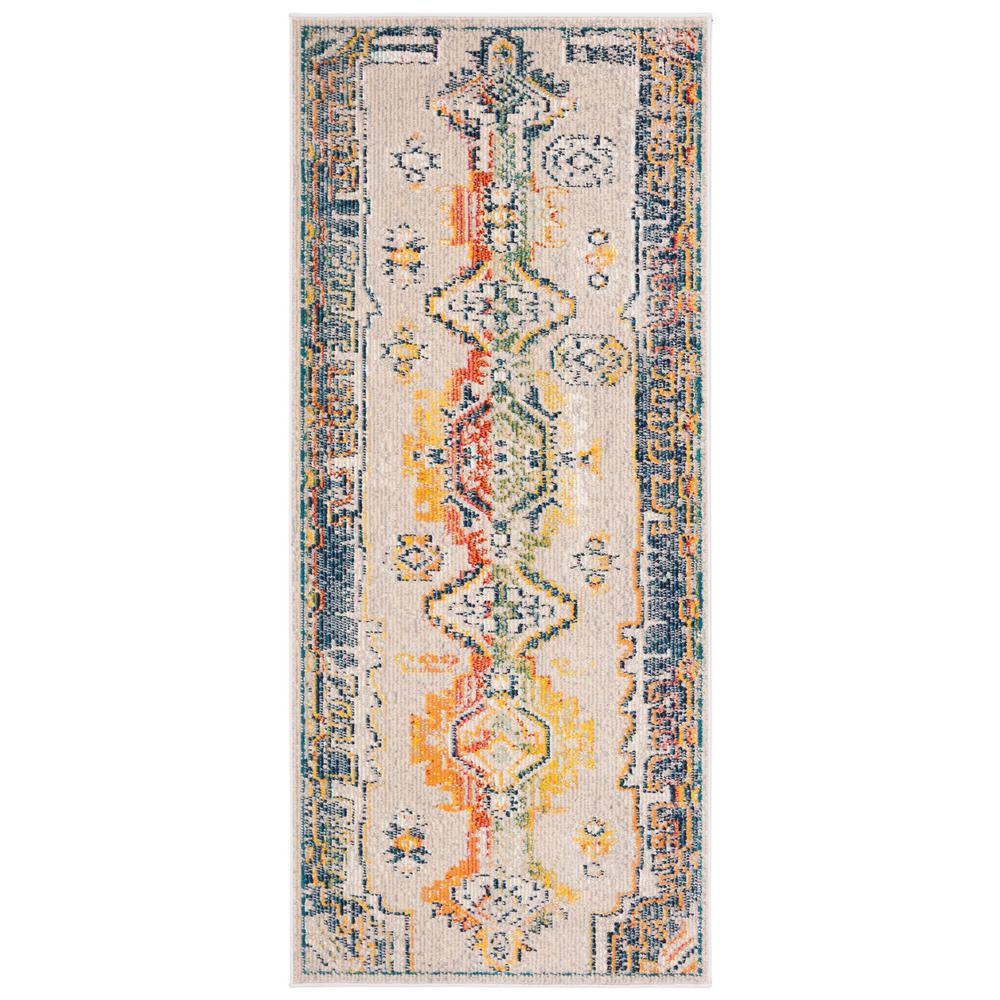 Safavieh Crystal Light Grey/Orange 2 ft. x 5 ft. Runner RugCRS517F25