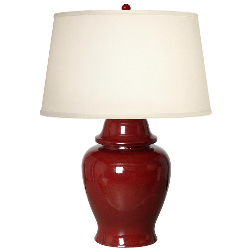 Red Ginger Ceramic Jar Table Lamp 