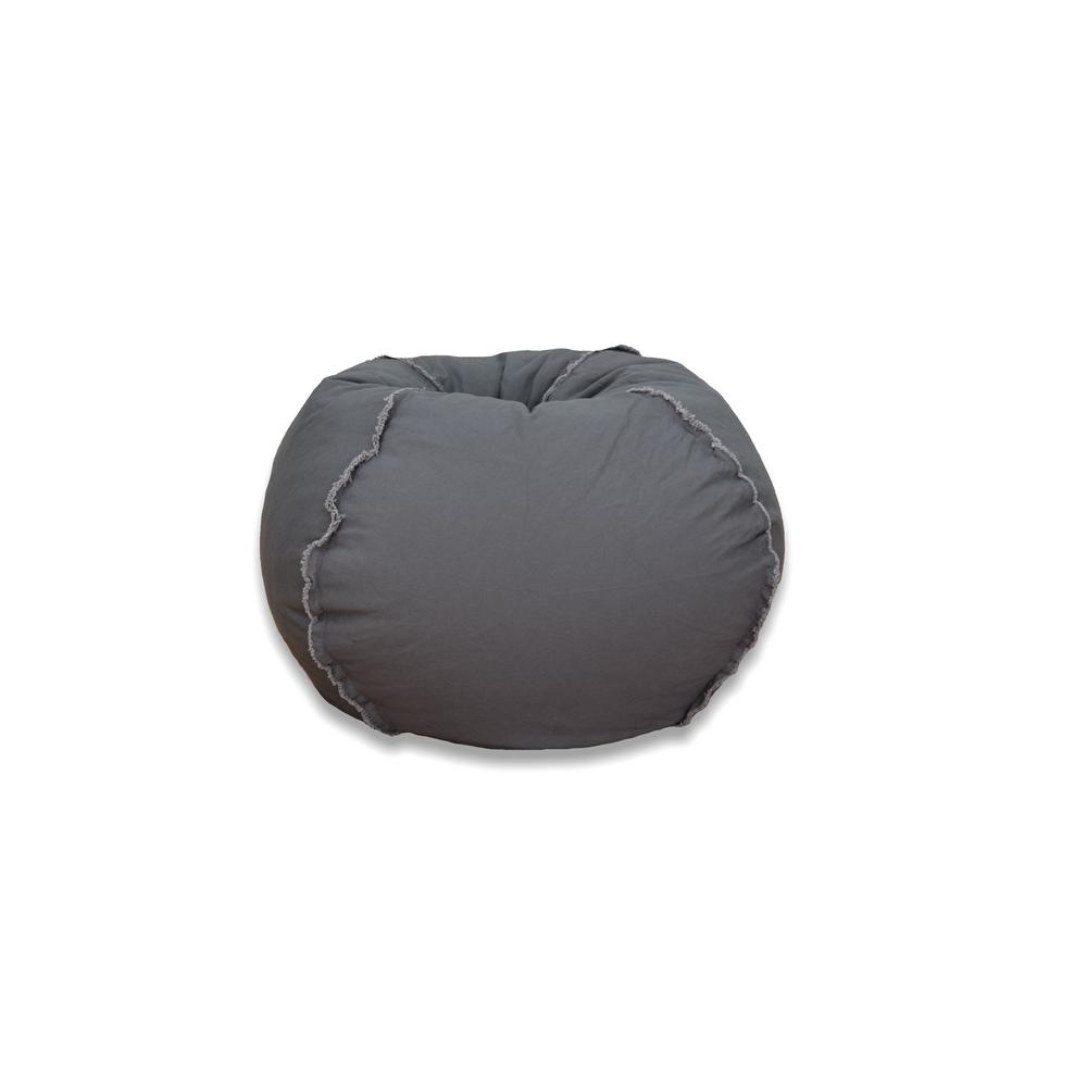 Ace Casual Furniture Charcoal Grey Canvas Bean Bag9803501 The Home Depot