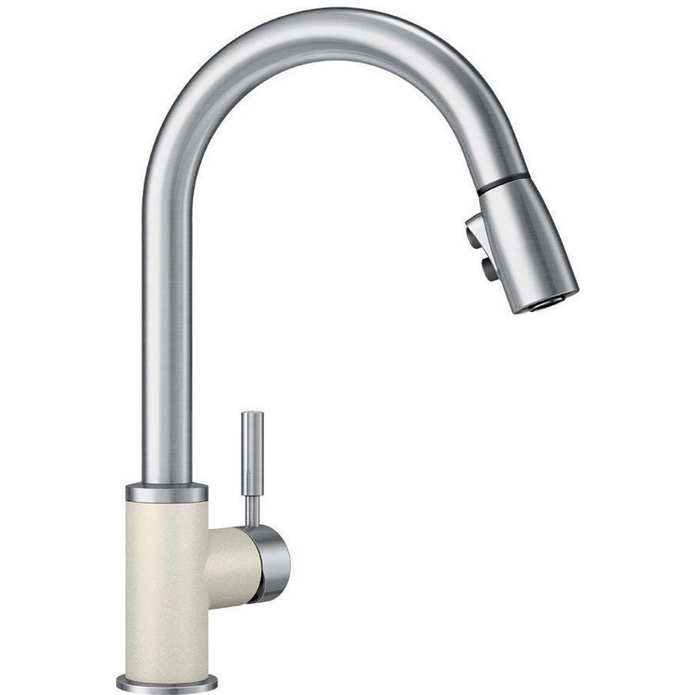 Blanco SONOMA SingleHandle PullDown Sprayer Kitchen Faucet in Biscuit