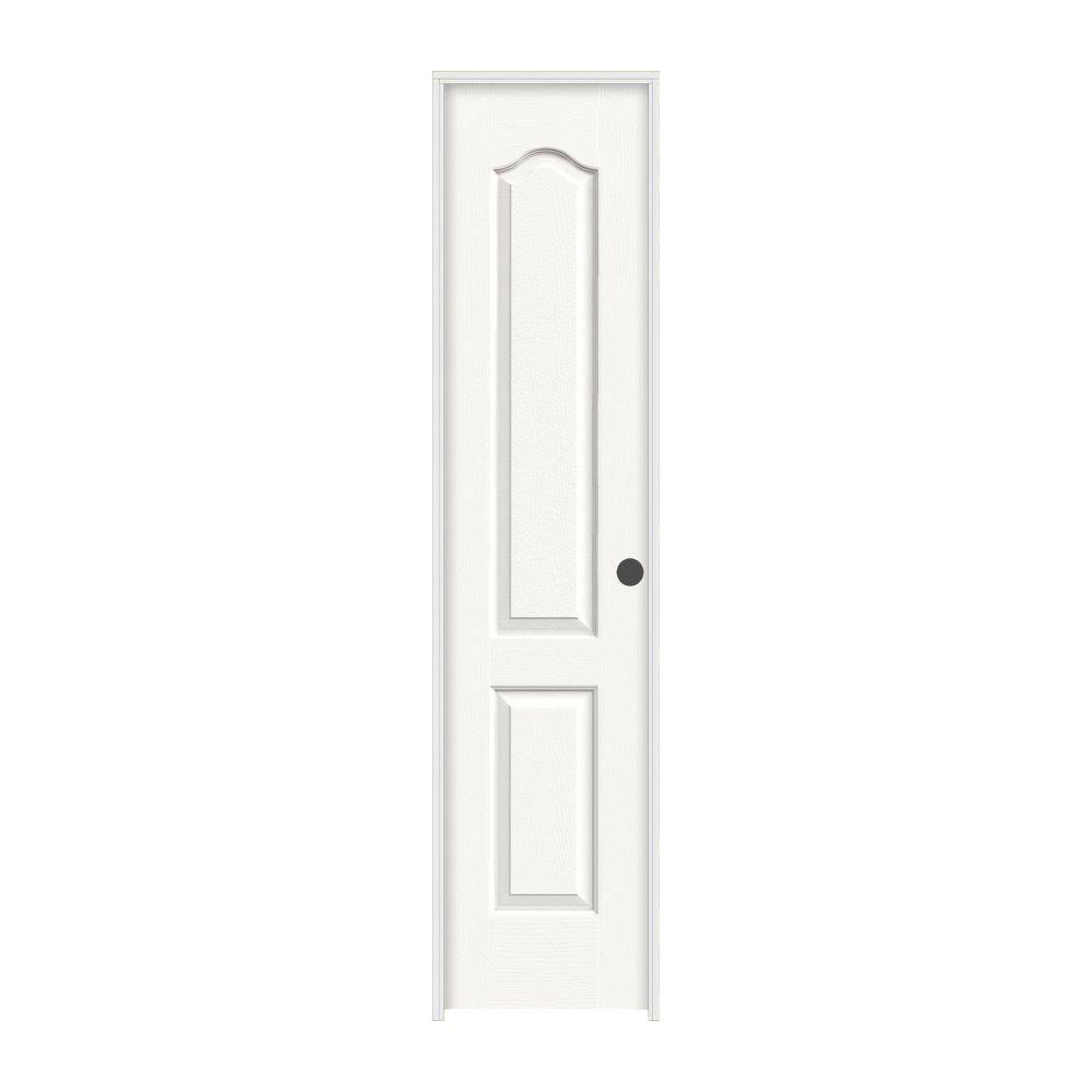 18 In X 80 In Camden White Painted Left Hand Textured Solid Core Molded Composite Mdf Single Prehung Interior Door