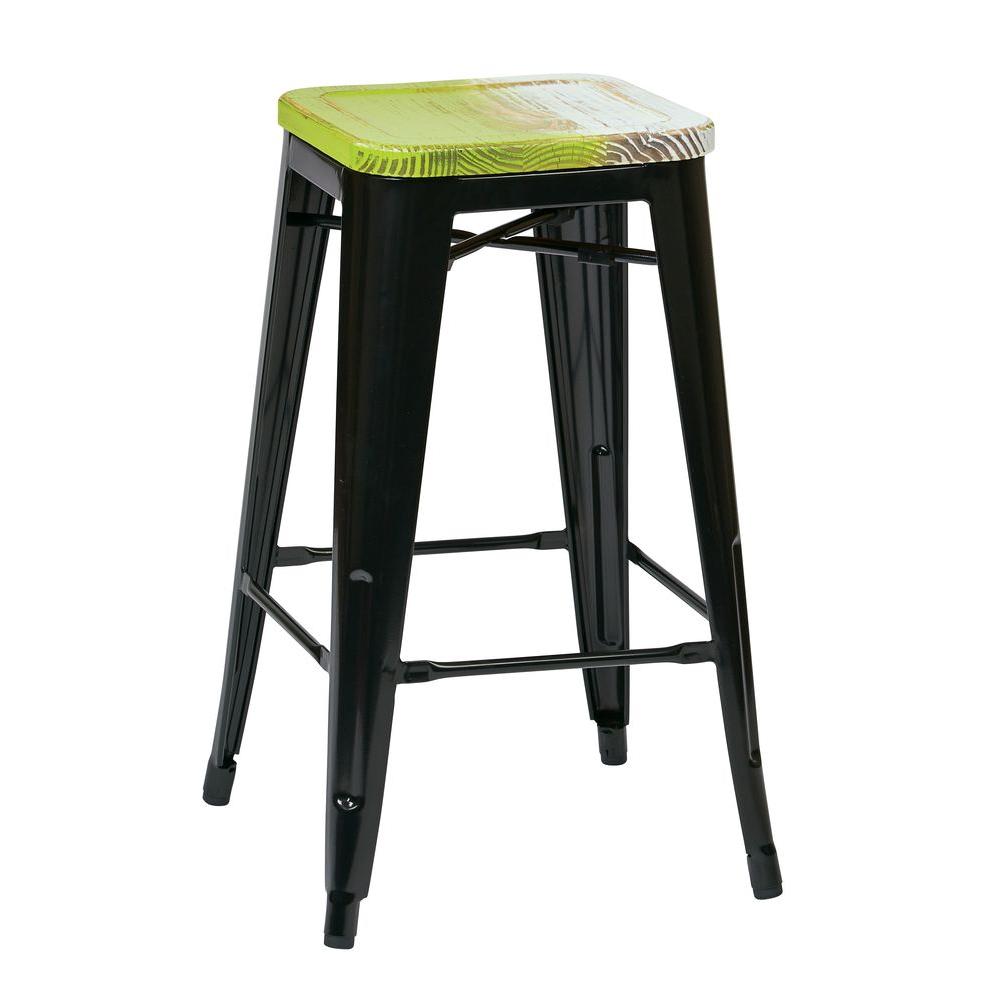 Osp Designs Bristow 26 In Black Bar Stool Set Of 4 Brw31263a4 Black Bar Stool Set Of 4