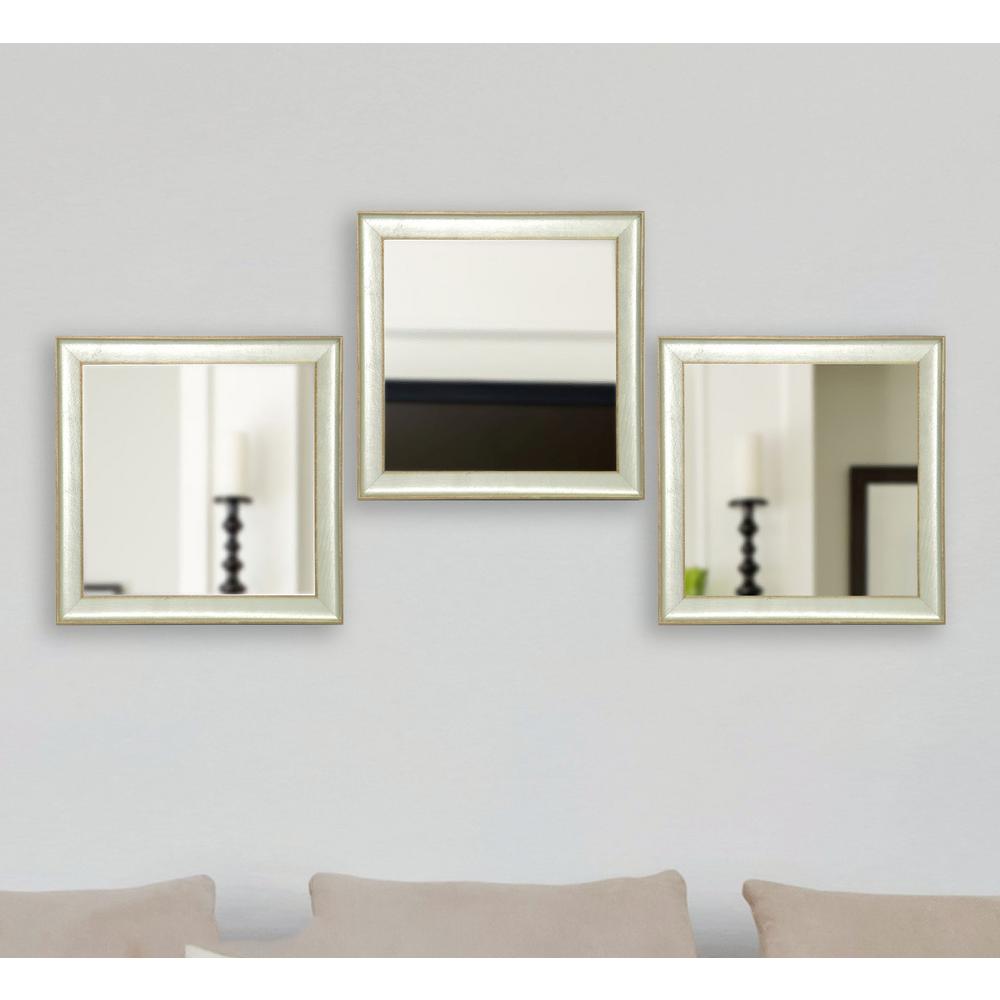 Glacier Bay 12 In X Plain Edge Bath Mirrors 6 Pack 81175 19 5 In X Vintage Silver Square Wall Mirrors Set