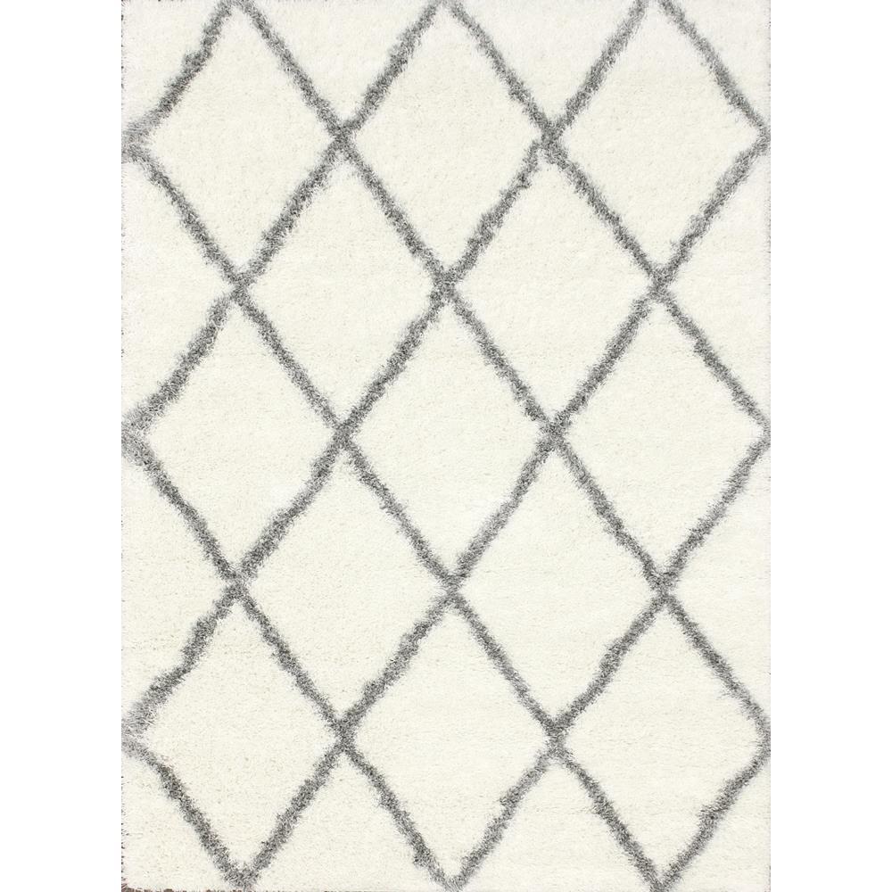 nuLOOM Diamond Shag Grey 4 ft. x 6 ft. Area RugOZSG09A406 The Home