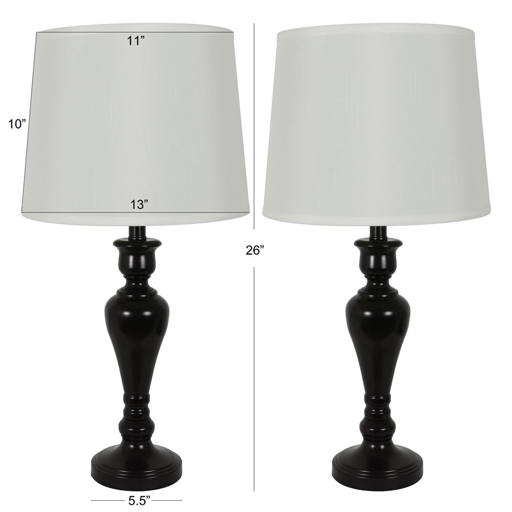 Decor Therapy Marie 26 In Bronze Table Lamp Set With Shade