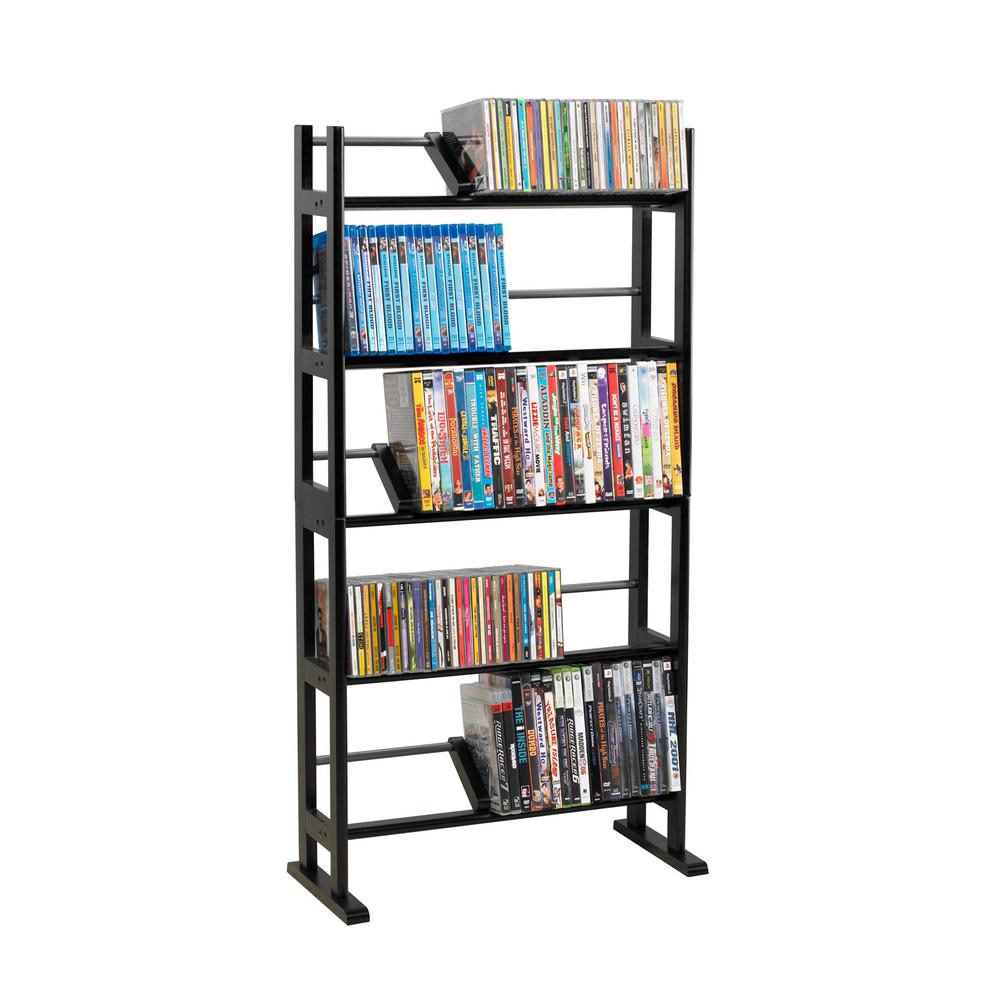 Media Tower: Atlantic Furniture Element Media Rack - Dark Brown