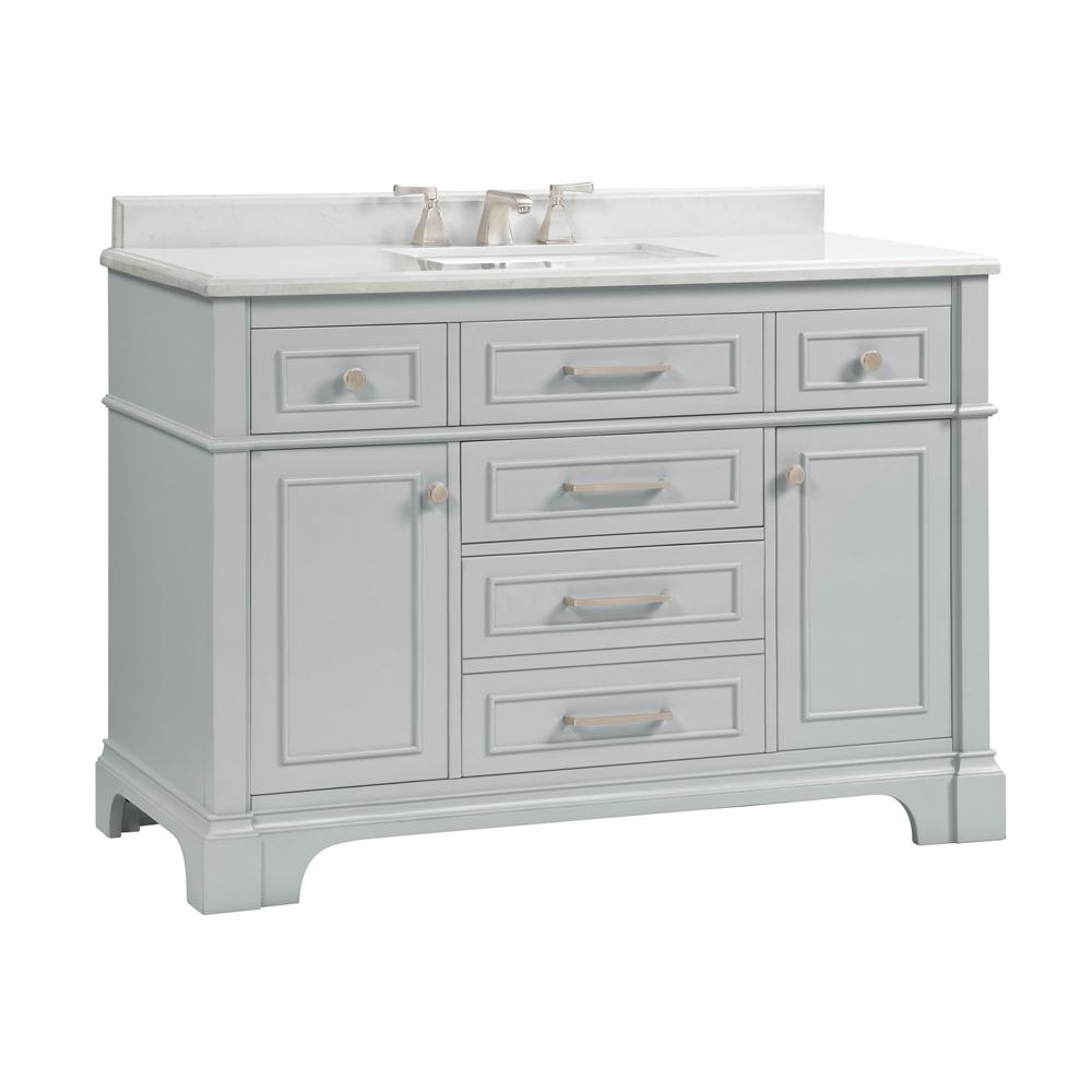 Reviews For Home Decorators Collection Melpark 48 In W X 22 D Bath Vanity Dove Grey With Cultured Marble Top White Sink 48g The Depot - Home Decorators Collection Bathroom Vanity Reviews