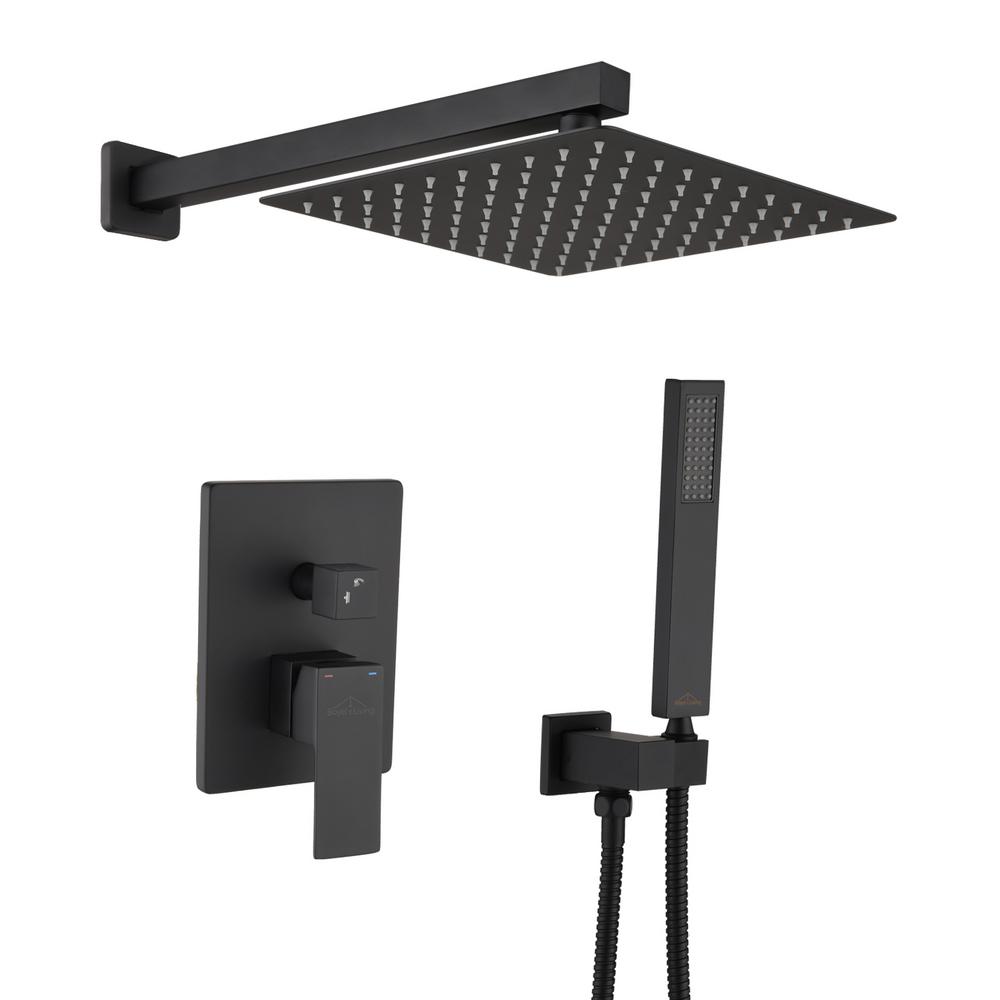 Boyel Living Shower System Wall Mounted with 10 in. Square Rainfall