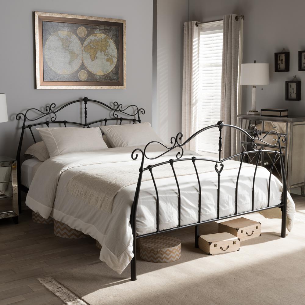 Baxton Studio Selena Vintage Black Metal Full Size Bed Baxton Studio Selena Vintage Black Metal Full Size Bed