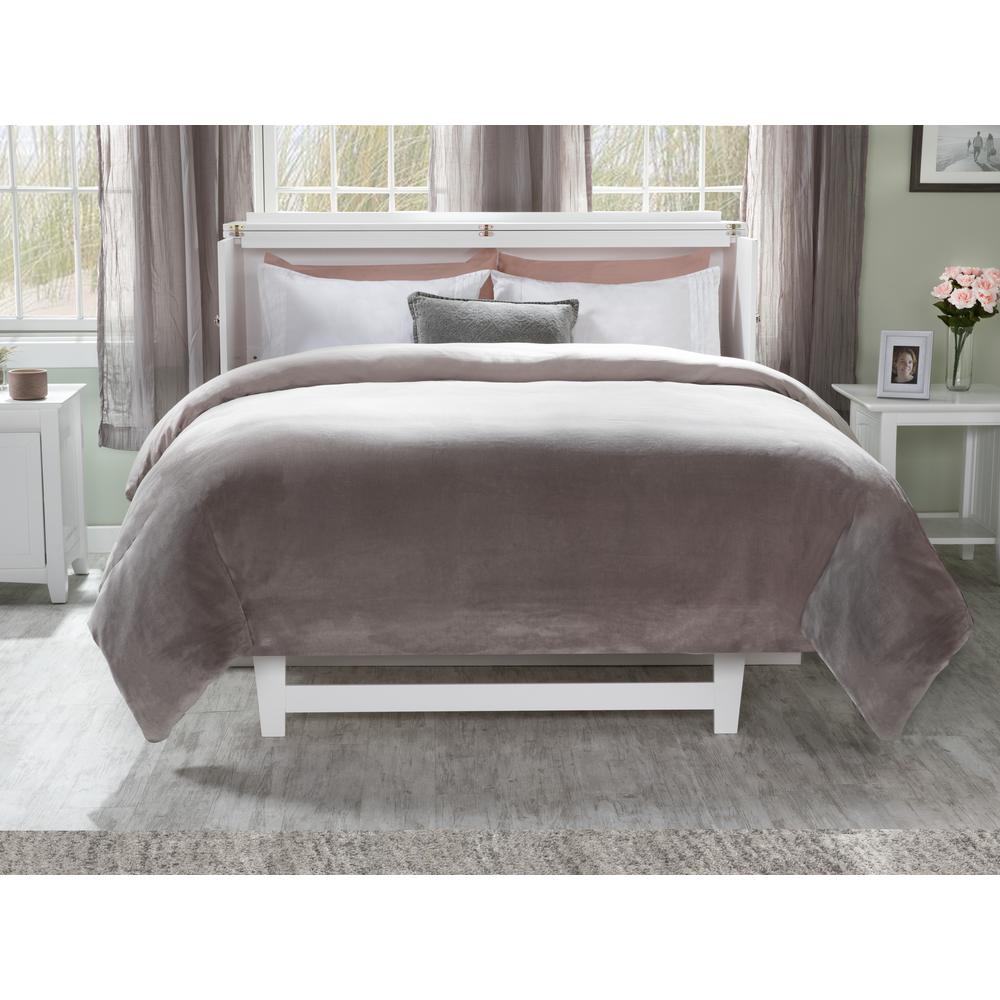 Atlantic Furniture Deerfield Murphy Bed Chest Queen White With