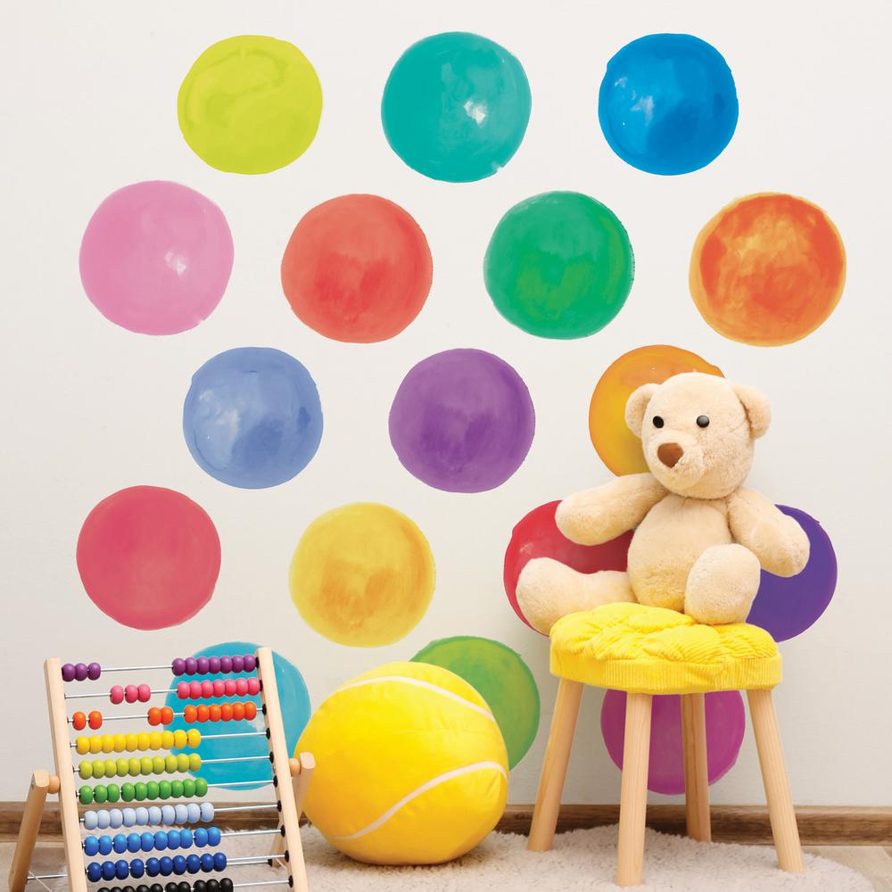 Wallpops Multi Color Paint Palette Wall Decal Dwpk3583 The Home Wallpops Multi Color Paint Palette Wall