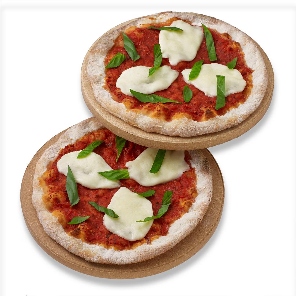 2-Pack Honey-Can-Do 4444 8.5-Inch Old Stone Oven Pizza for Two Round Stones