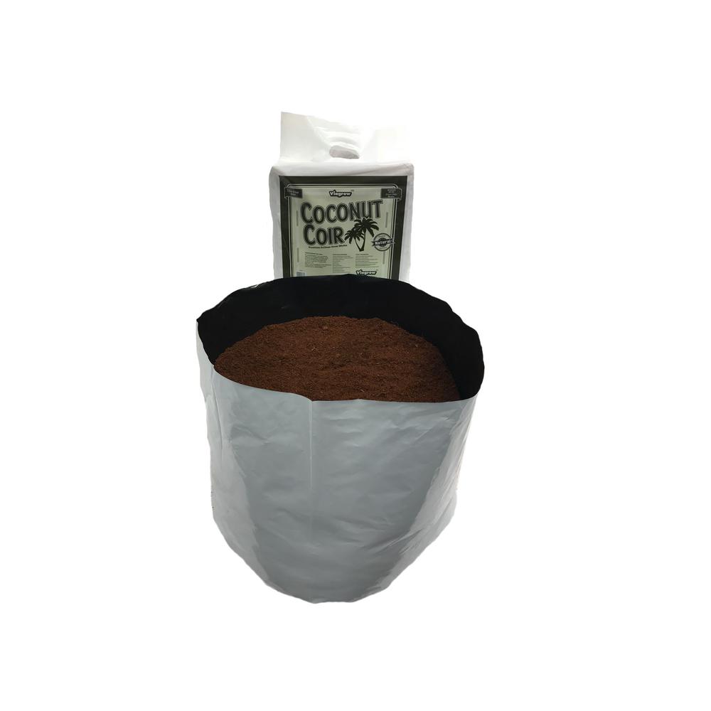 Viagrow 20 Gal Plastic Grow Bag With Coconut Coir Premium Growing Media 1 Pack Viagrow 20 Gal Plastic Grow Bag With Coconut Coir Premium Growing Media 1 Pack