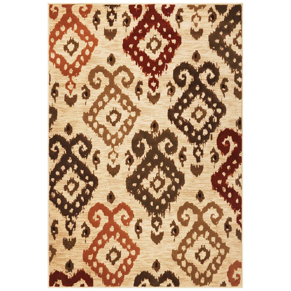 Kas Rugs Soft Ikat Ivory 5 ft. x 8 ft. Area Rug-GEN941053X78 - The Home ...