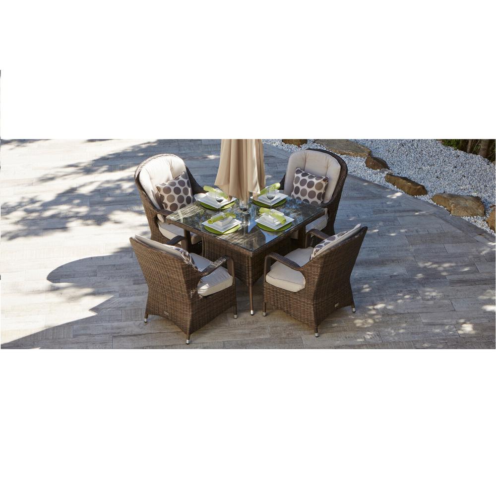 Atlantic Contemporary Lifestyle Liberty 5Piece Patio Dining Set with
