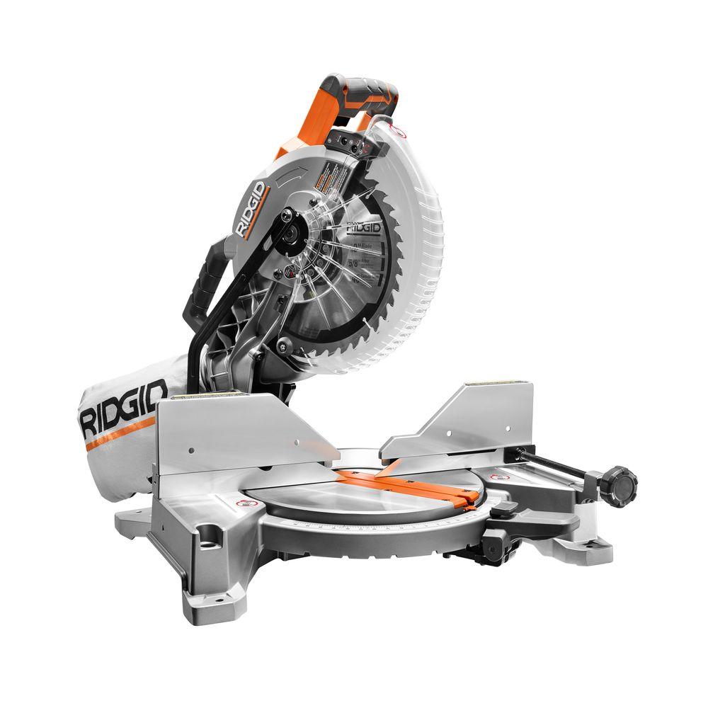 Ridgid 15 Amp 10 In Dual Bevel Miter Saw