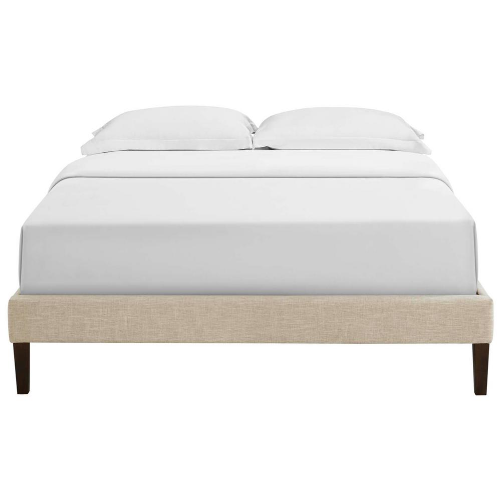 Modway Tessie Beige Queen Bed Frame With Squared Tapered Legs Mod Modway Tessie Beige Queen Bed Frame With Squared Tapered Legs Mod 5899 Bei The Home Depot