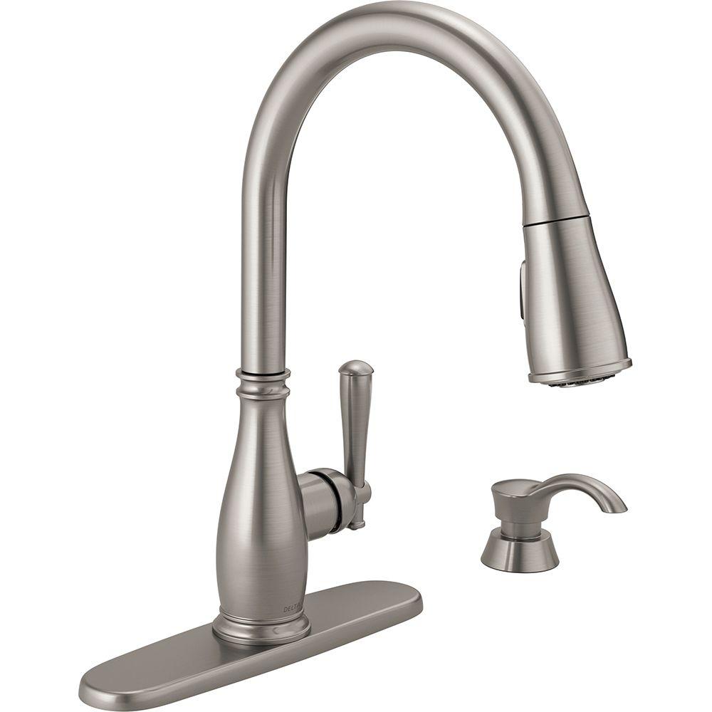 Delta Charmaine Single Handle Pull Down Sprayer Kitchen Faucet