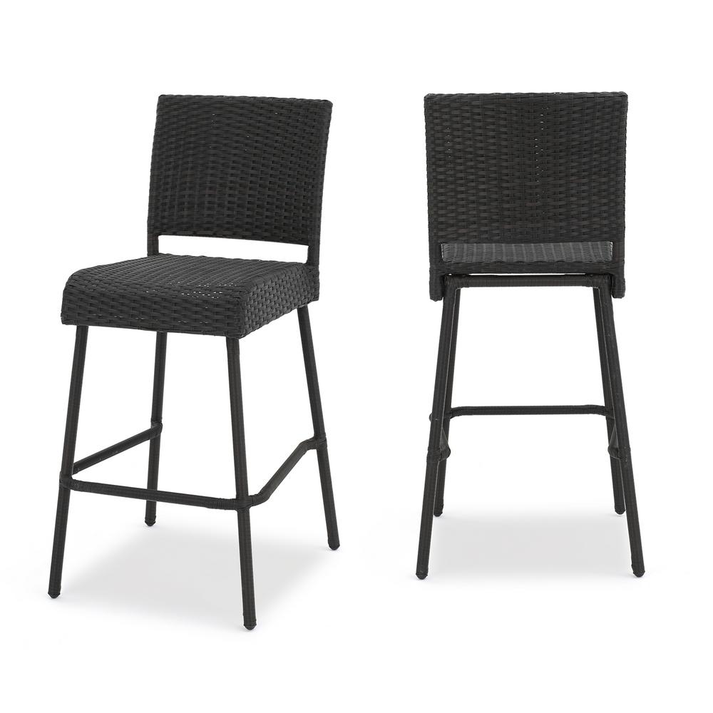 Noble House Timothy Wicker Outdoor Bar Stool (2Pack)299525 The Home
