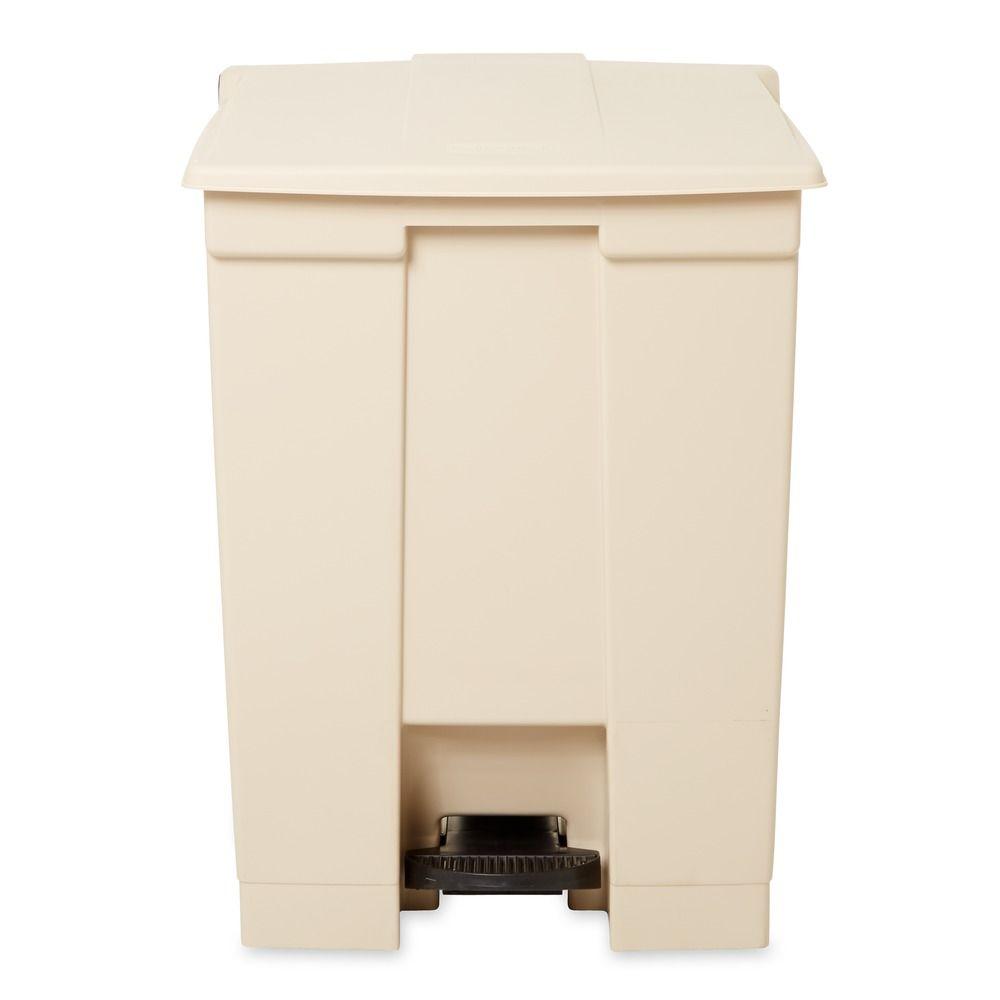 Rubbermaid Commercial Step-On Receptacle Rectangular Polyethylene 18gal Beige 614500BG