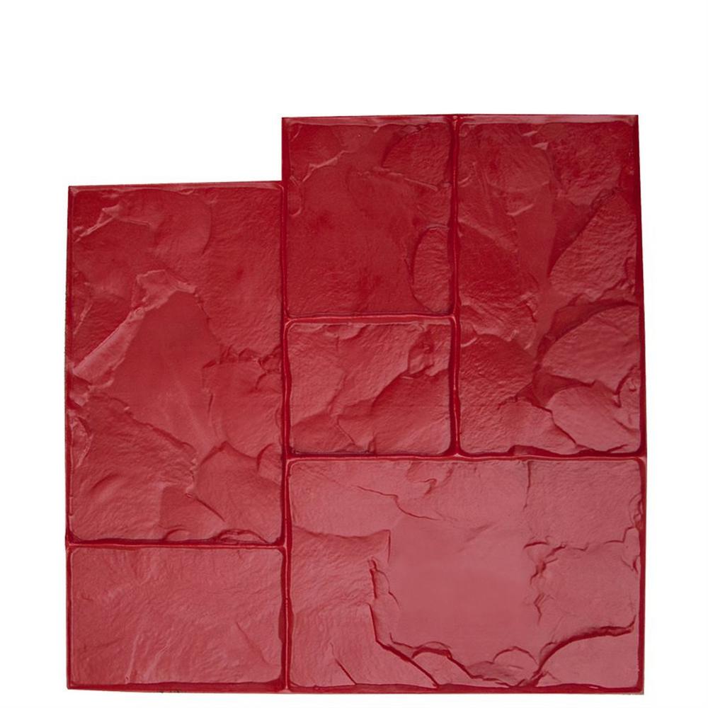 Bon Tool 24 In X 24 In Ashlar Red Texture Mat Concrete Stamp 12