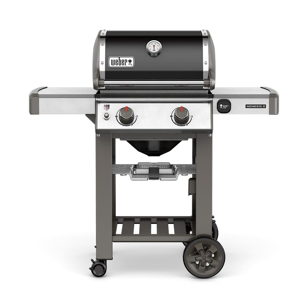 Weber Genesis Ii E 210 2 Burner Natural Gas Grill In Black With Built In Thermometer 65010001