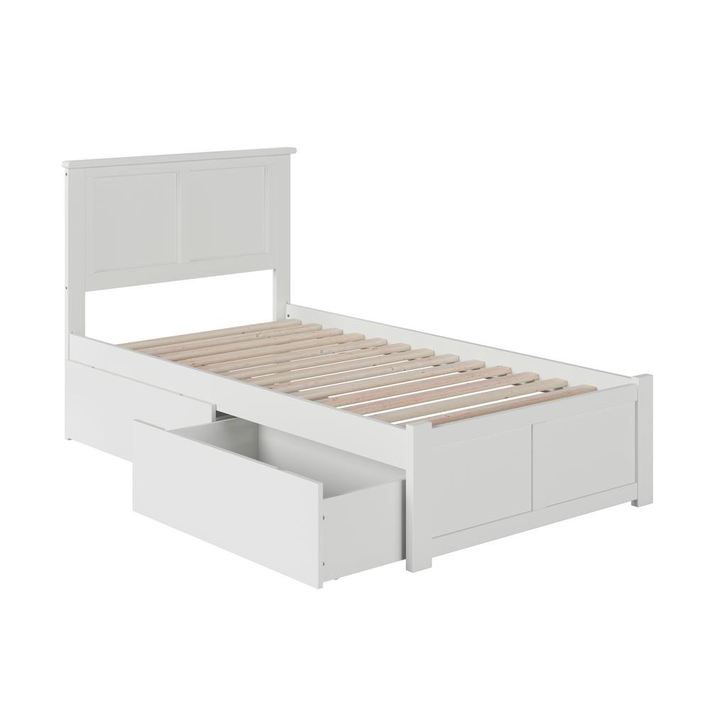 Atlantic Furniture Madison Twin Extra Long Bed with Matching 