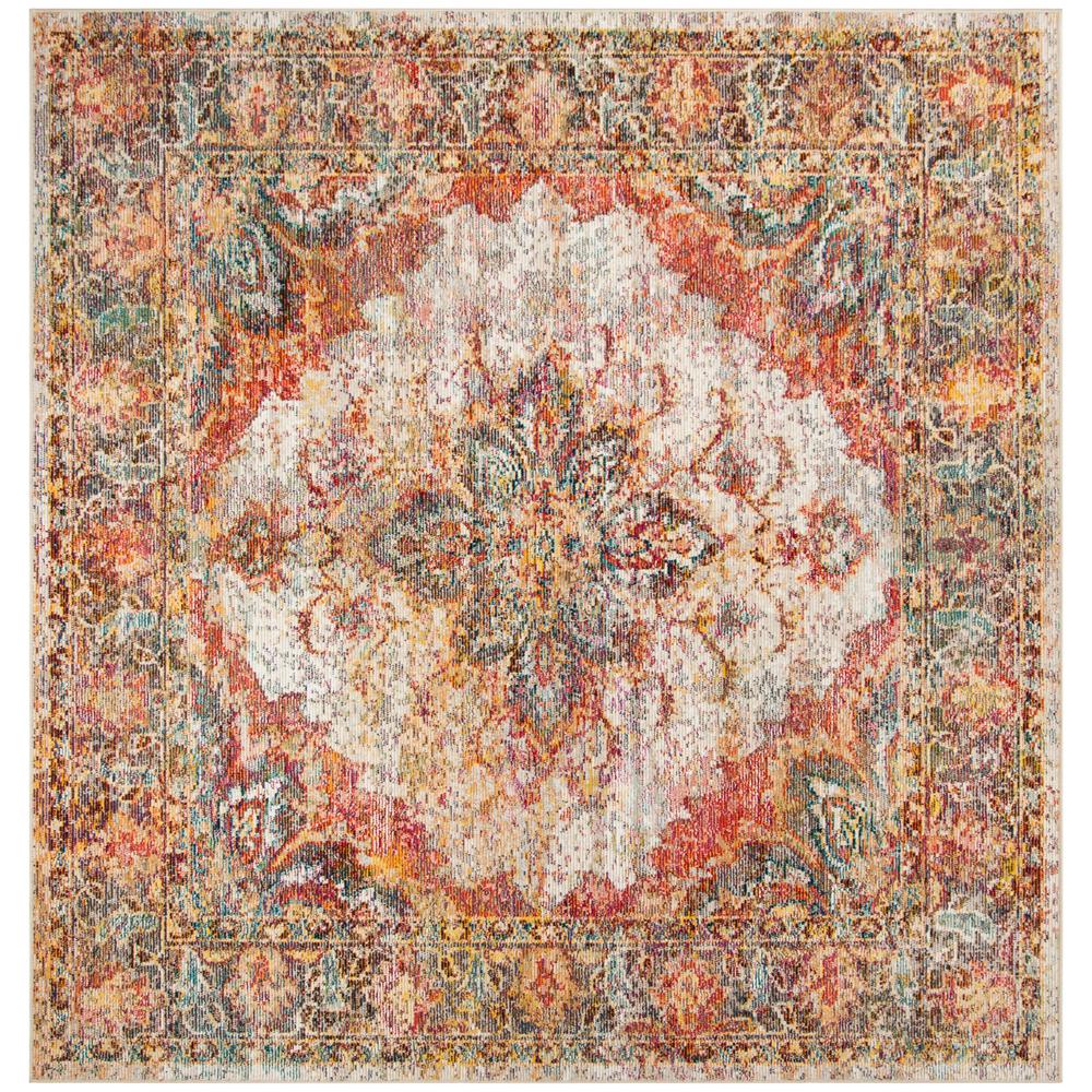 Safavieh Crystal Teal Rose 7 Ft. X 7 Ft. Square Area Rug-crs501t-7sq 