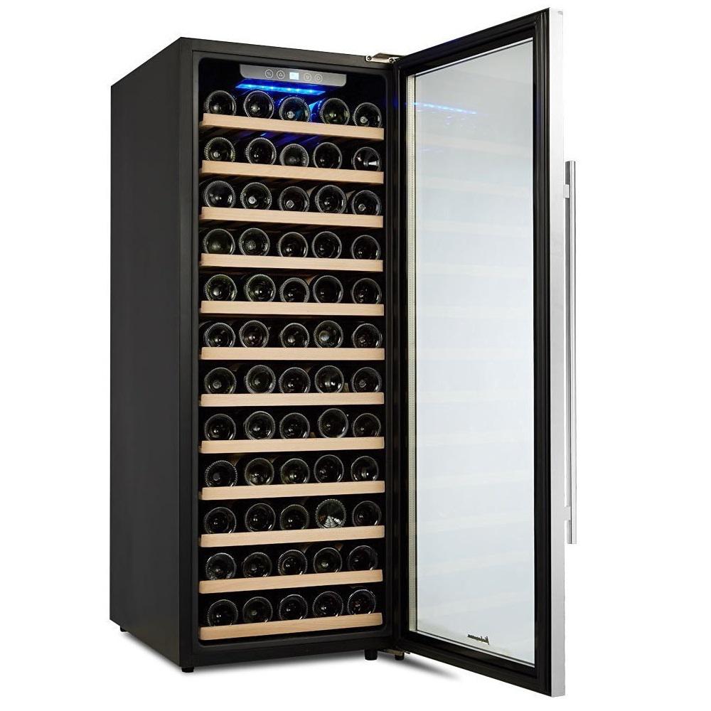 Kalamera 80 Bottle Single Zone Freestanding Compressor Wine Cooler Krc 85szf The Home Depot