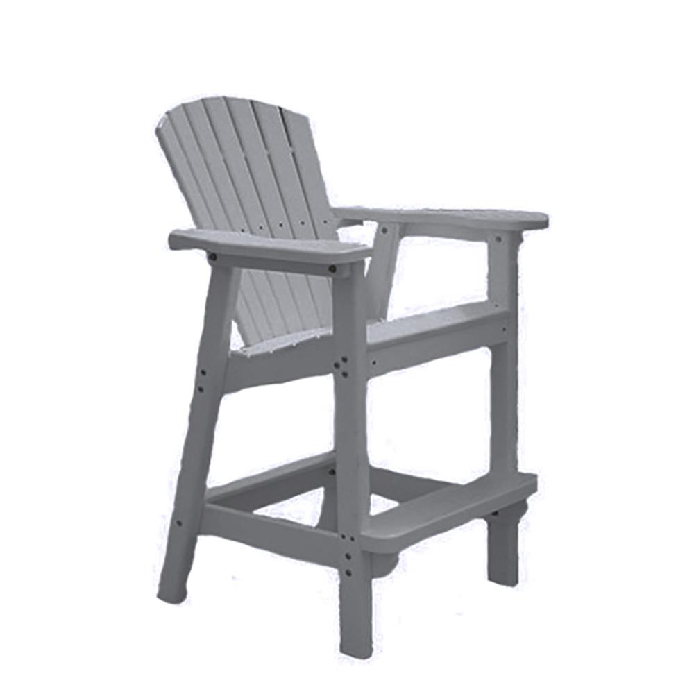 Perfect Choice Counter Height Plastic Outdoor Bar Stool Gray By