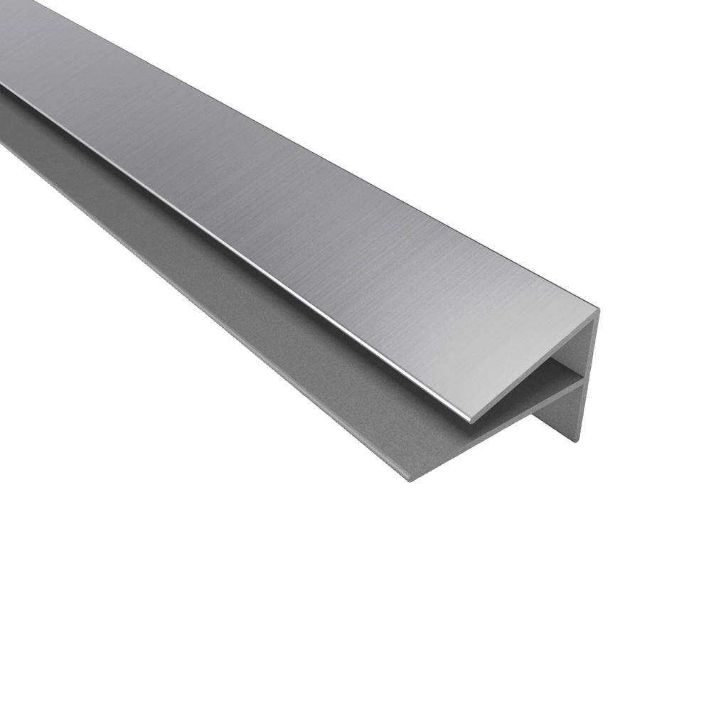 Fasade 4 ft. Large Profile Outside Corner Trim in Brushed Aluminum-178 ...