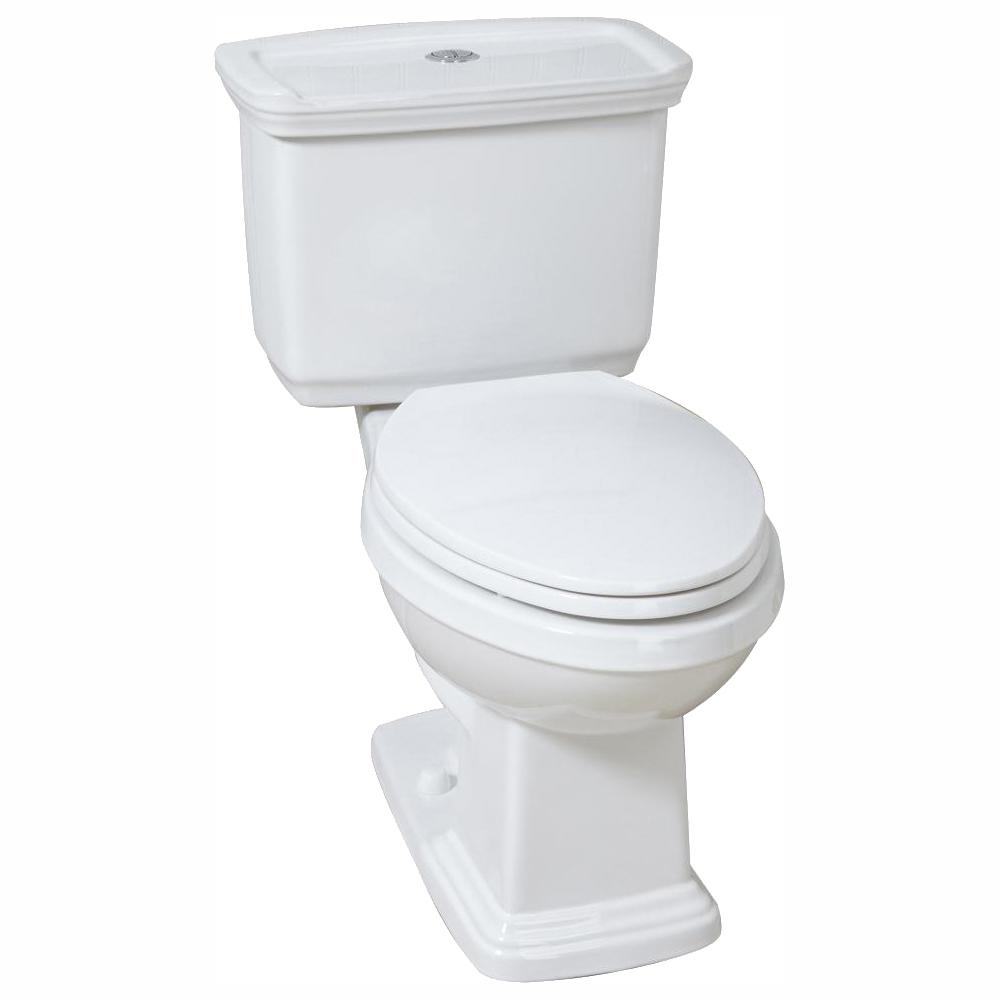 glacier bay 2 piece dual flush round toilet in white