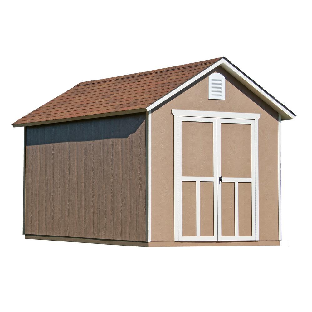 Handy Home Products Meridian 8 ft. x 12 ft. Wood Storage Shed-19349-1 ...