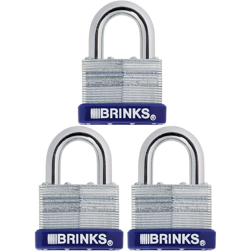 Brinks Home Security 2 in. (50 mm) Laminated Steel Padlock with Boron