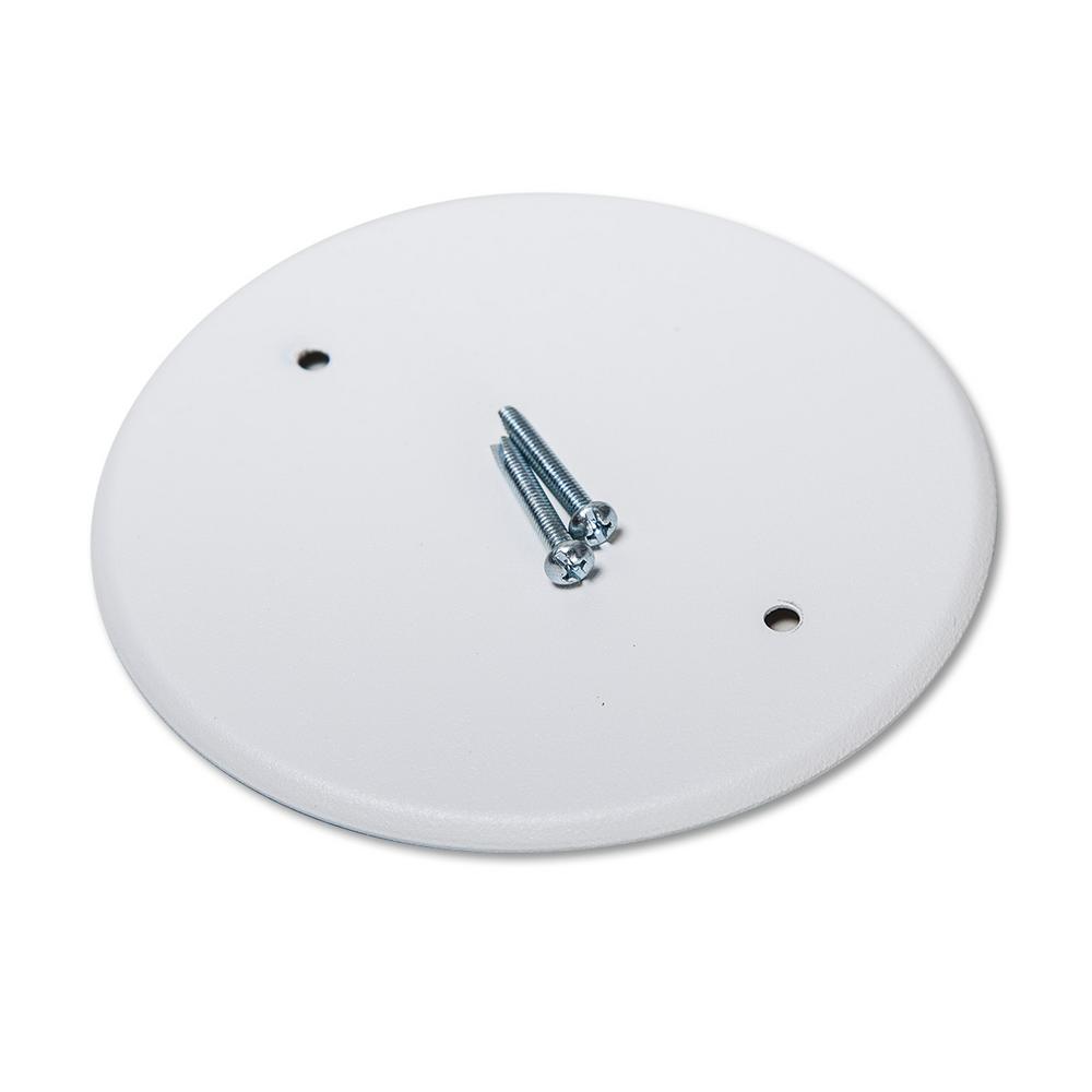 Carlon 4 in. White NonMetallic Round Blank Ceiling Box CoverCPC4WH
