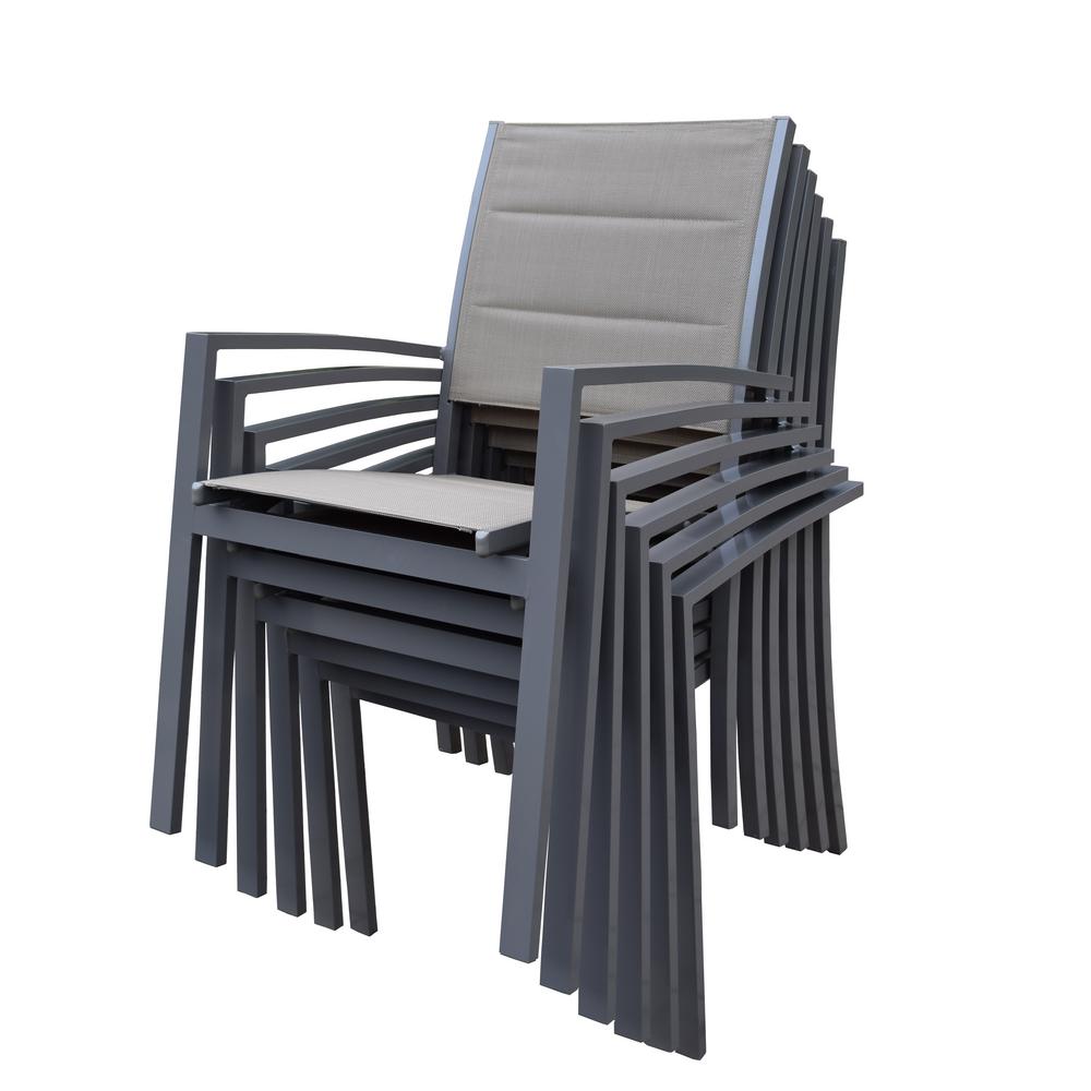 Tacoma Aluminum Outdoor Dining Chair Hd1121 Bs The Home Depot